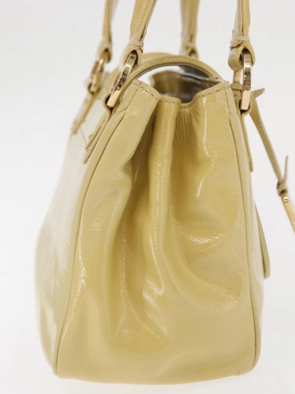 LOUIS VUITTON Cruise line Sac Bicolor Hand Bag Enamel Yellow M92547 Auth ep13148 - Picture 6 of 16
